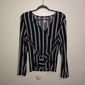 Black/ White Striped Blouse